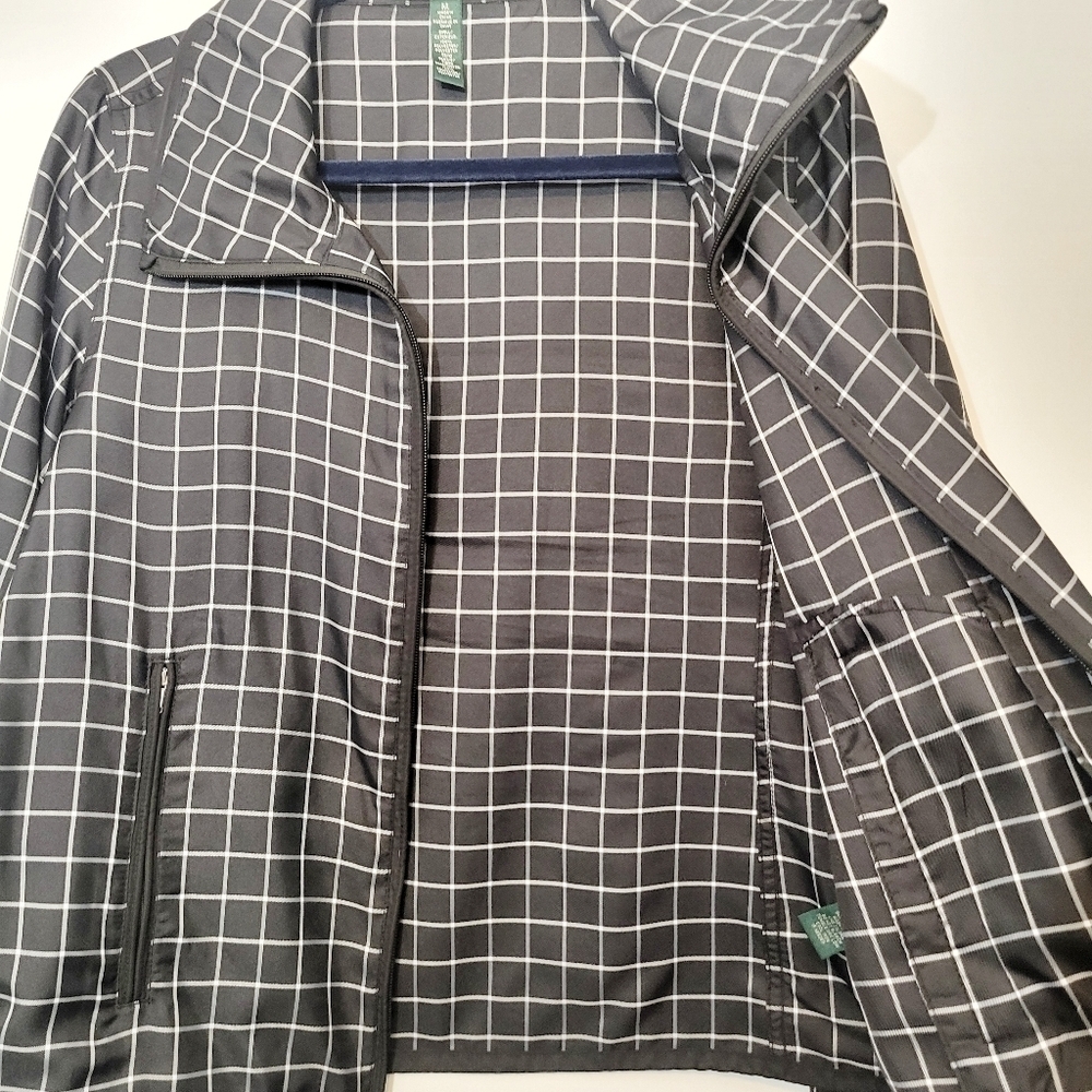 LAUREN Ralph Lauren Active Black and White Plaid Lightweight Jacket Size M - Picture 7 of 9